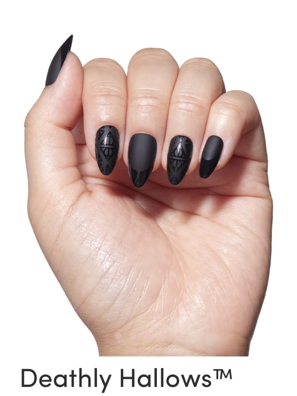 Harry Potter x Glamnetic Deathly Hallows Black Press-On Nails - Picture 4 of 4